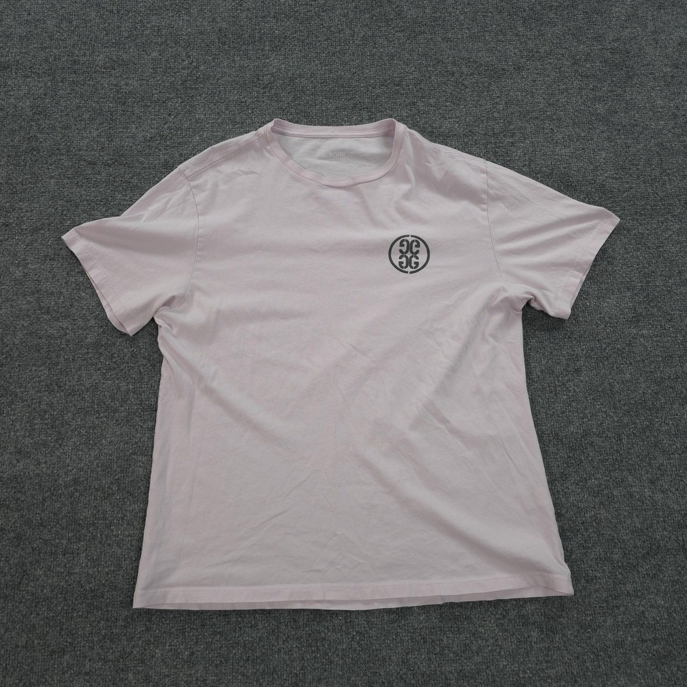 G/FORE Shirt Mens Large Pink Golf Humor Slogan Graphic Logo Tee Talk Birdie